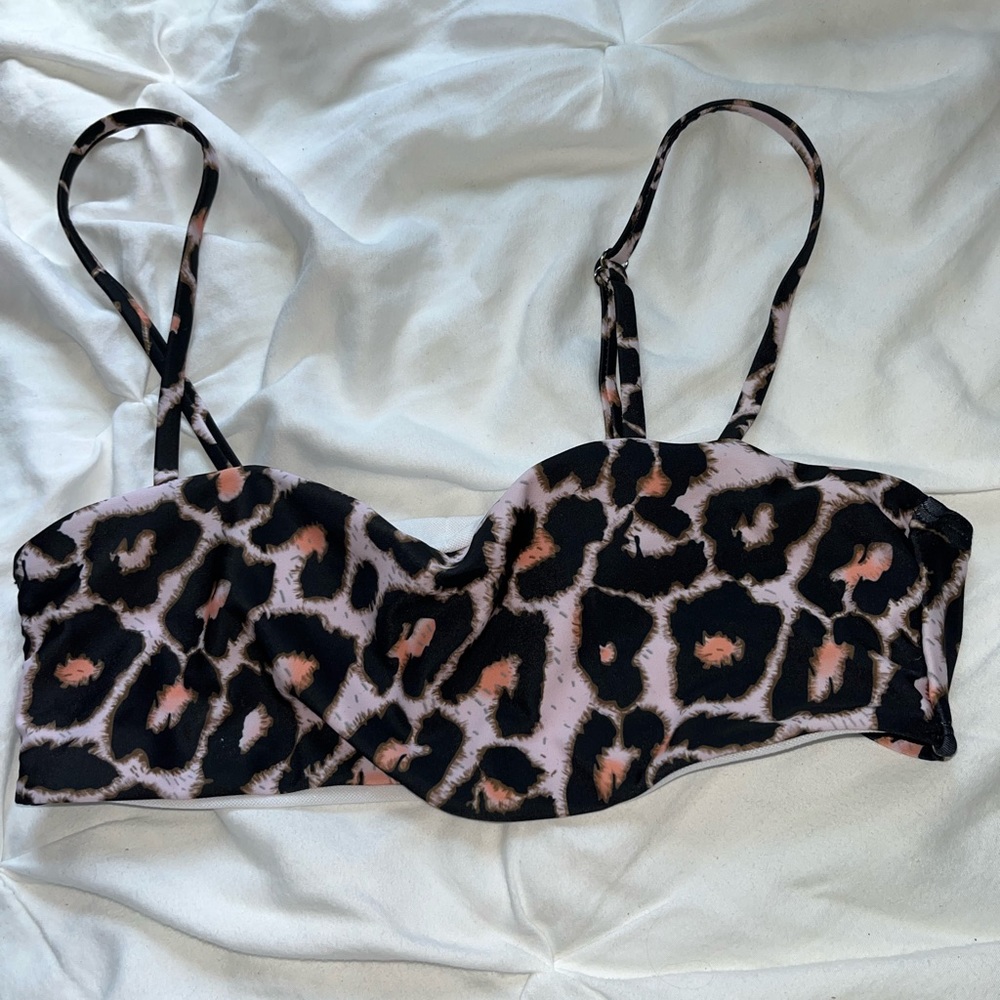 SOLD Cheetah print bikini top Size Medium